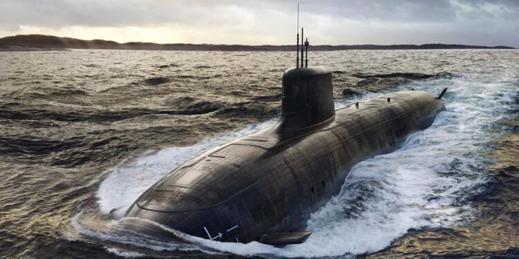 A rendering of the future AUKUS submarine. Image courtesy of the Royal Navy / BAE Systems.