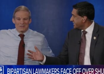 Bipartisan lawmakers discussing government shutdown on News Nation, showcasing diverse political perspectives and engagement in a live debate setting.