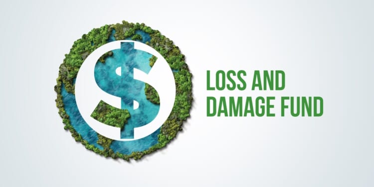 Loss and damage concept background. Global south