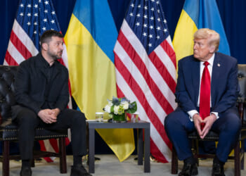 President Trump meets with Ukrainian President Volodymyr Zelenskyy at the United Nations, September 23, 2025.