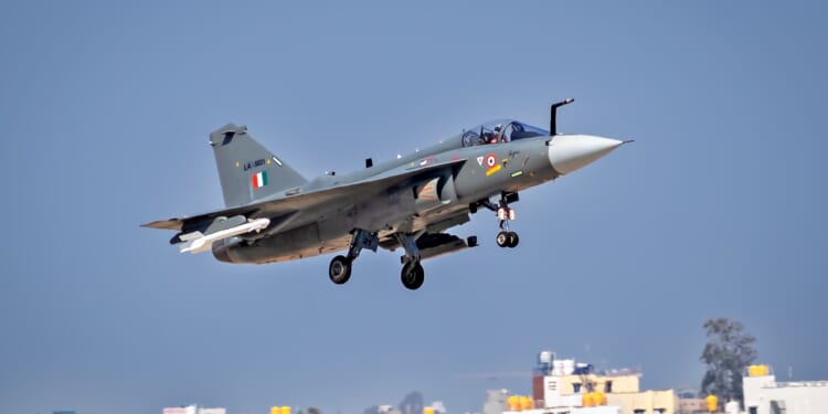 An Indian Air Force plane in flight.
