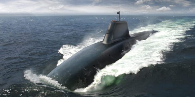 A 3D More details Rendering of planned British Dreadnought-class ballistic missile submarine by BAE Systems.