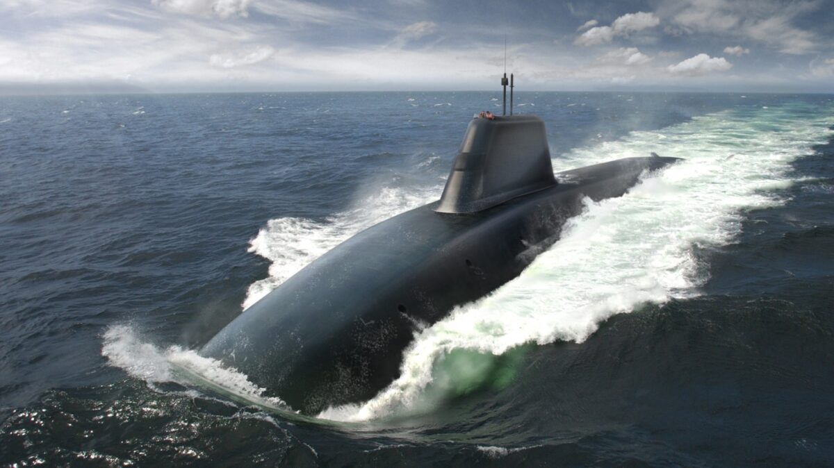 A 3D More details Rendering of planned British Dreadnought-class ballistic missile submarine by BAE Systems.