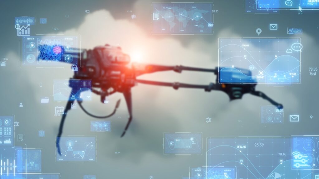 A drone using AI.