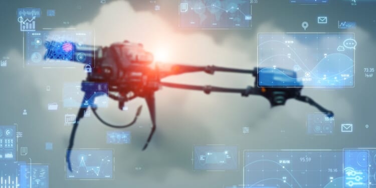 A drone using AI.