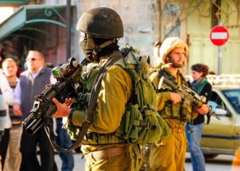 Israeli IDF soldiers in the West Bank.