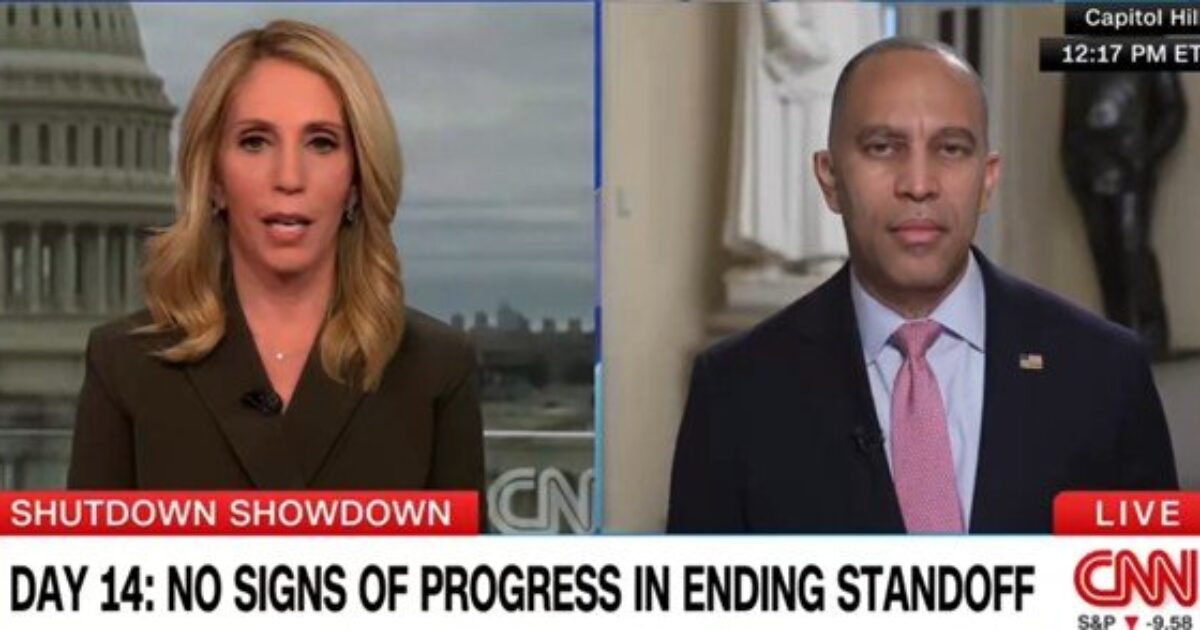 CNN anchors discuss the ongoing government shutdown standoff, with a focus on the lack of progress after 14 days, live from Capitol Hill.
