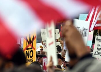 No Kings Protesters Celebrate Child Smacking and Stabbing Trump Piñata