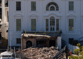 PHOTOS: A look at the construction progress of Trump's ballroom