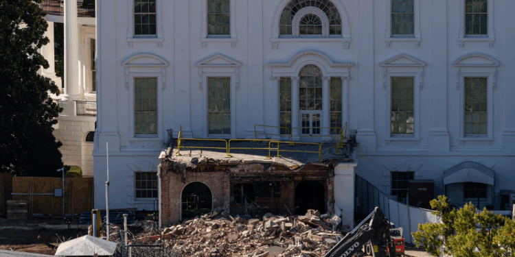 PHOTOS: A look at the construction progress of Trump's ballroom