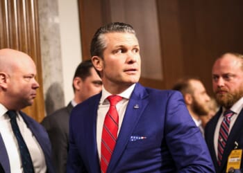 Pete Hegseth during testimony to Congress.