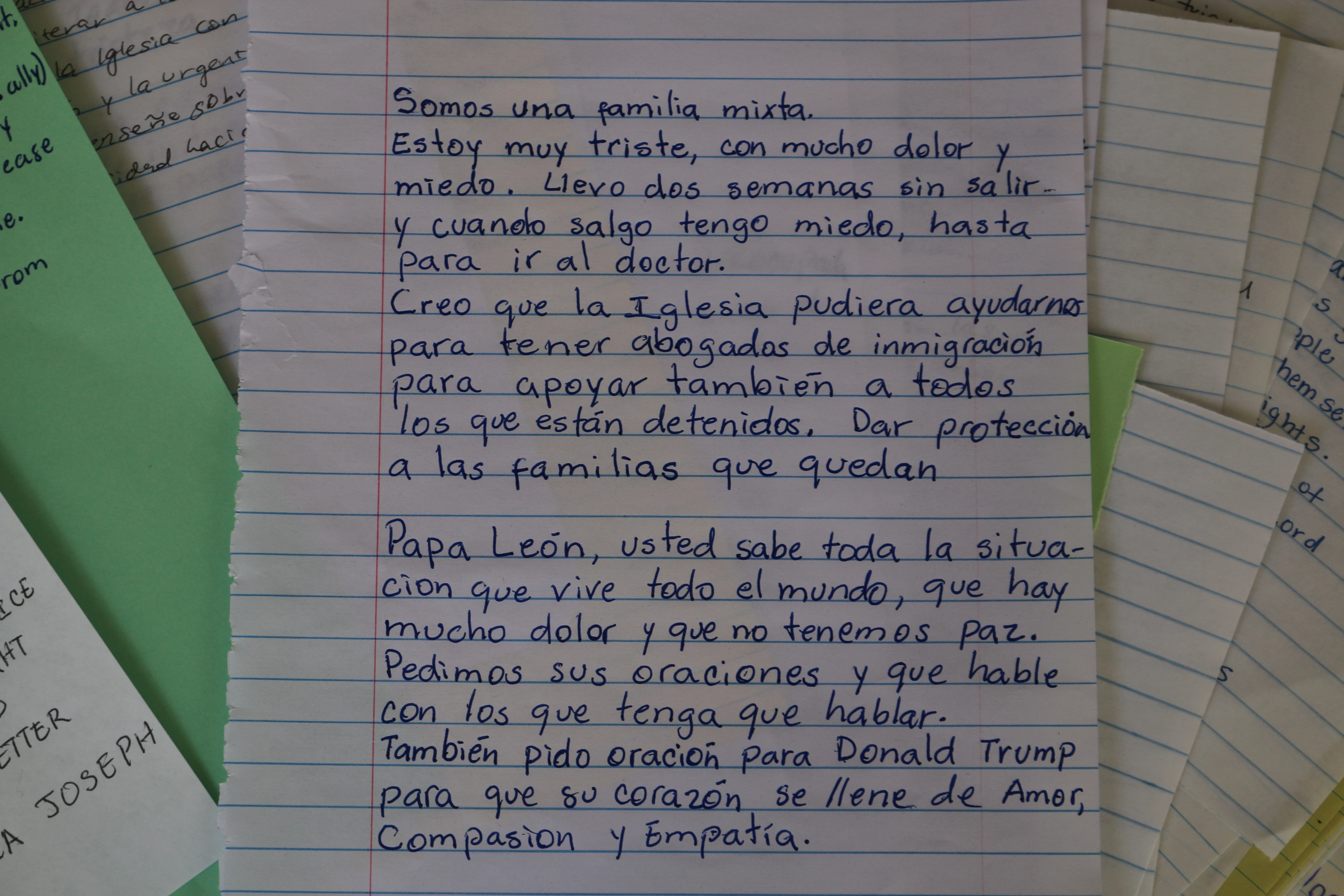 A letter to Pope Leo XIV includes a prayer for President Donald Trump. Credit: Hope Border Institute