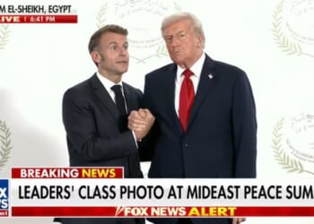 President Trump Dominates Macron in Power Play Handshake During Historic Gaza Peace Deal (VIDEO) | The Gateway Pundit
