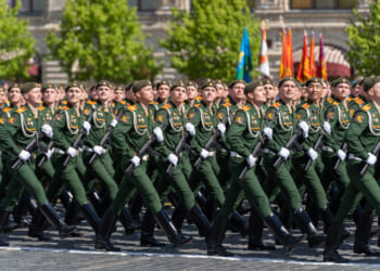 Russian troops parade in May 2023