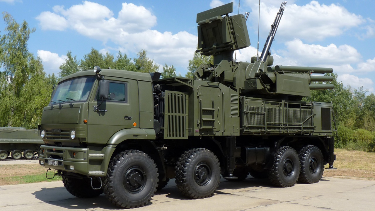 A Russian-made Pantsir S1 air defense system.