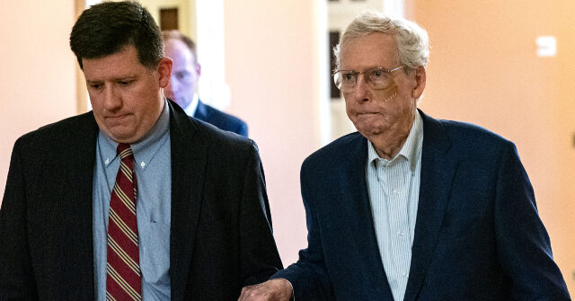 Sen. Mitch McConnell Takes Another Tumble in D.C.