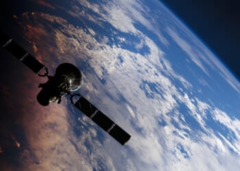 A satellite in space.