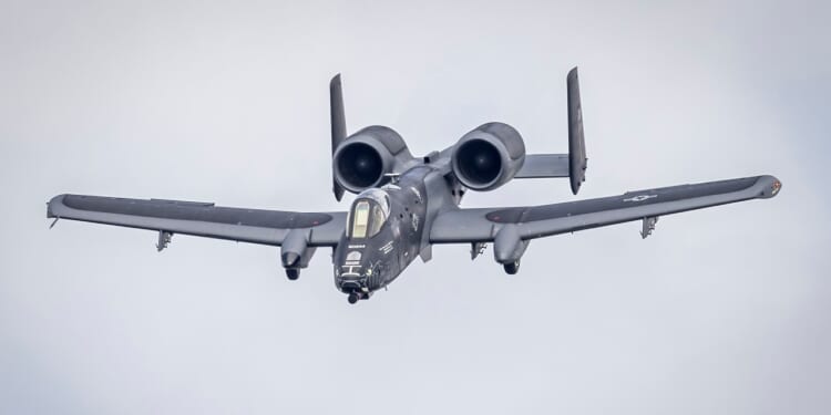 An A-10 Warthog in flight.