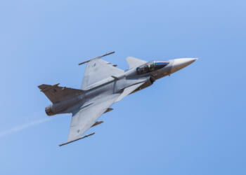 Czech Air Force JAS-39 Gripen pictured at the 2018 Royal International Air Tattoo at RAF Fairford in Gloucestershire.