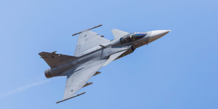 Czech Air Force JAS-39 Gripen pictured at the 2018 Royal International Air Tattoo at RAF Fairford in Gloucestershire.
