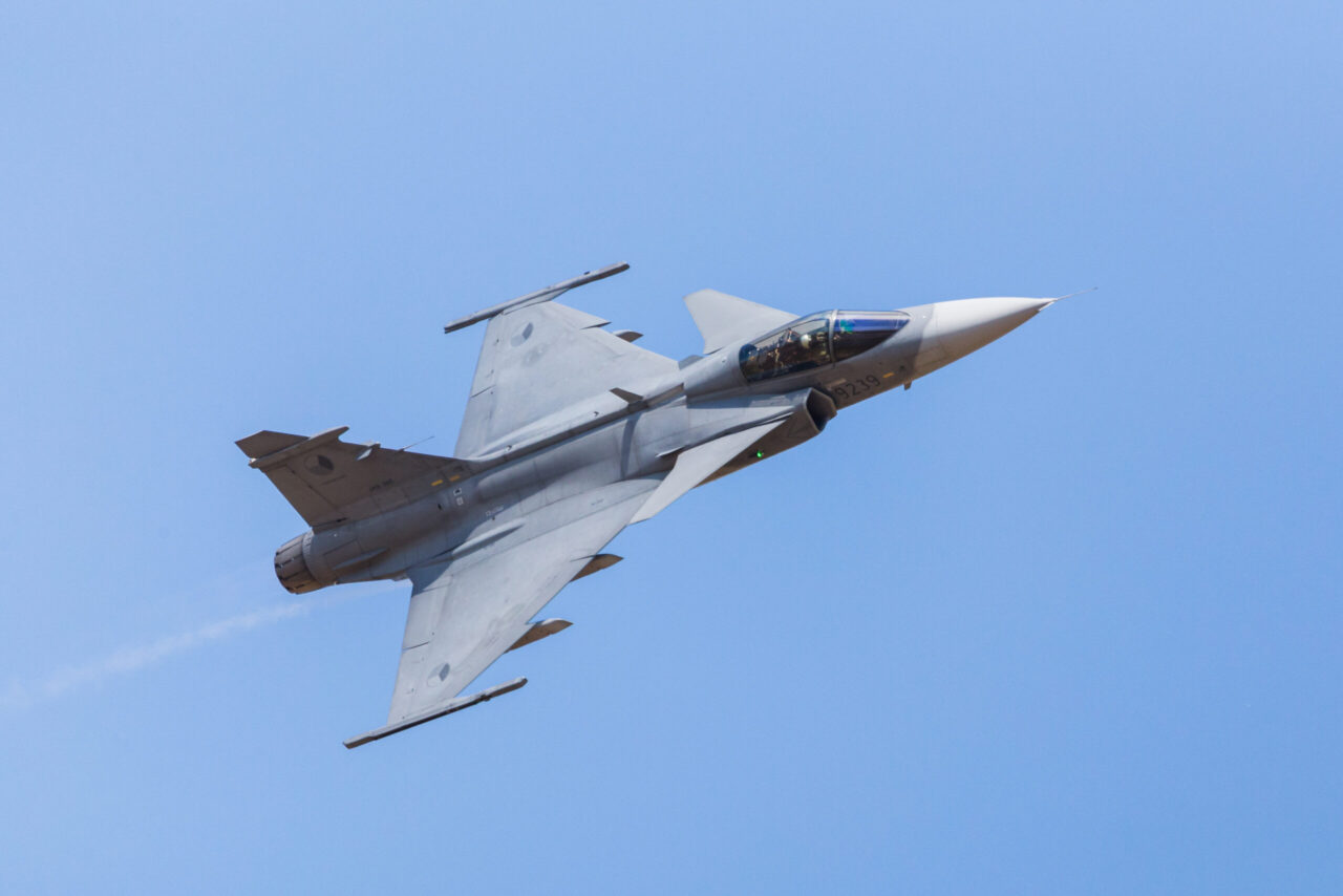 Czech Air Force JAS-39 Gripen pictured at the 2018 Royal International Air Tattoo at RAF Fairford in Gloucestershire.