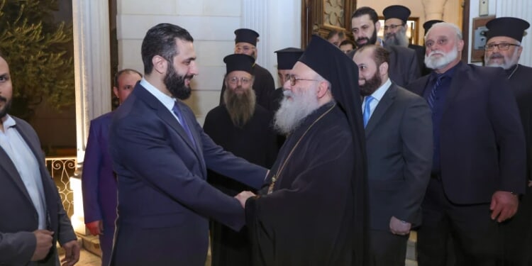 Syrian transitional president visits Greek Orthodox patriarch in Damascus – Catholic World Report