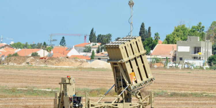 The anti-missile system Iron Dome deployed in Ashkelon,Israel.The $200 million anti-rocket system was created by Israel against rocket attacks from the Gaza Strip.