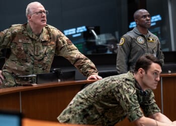 A still from the Netflix film "A House of Dynamite."