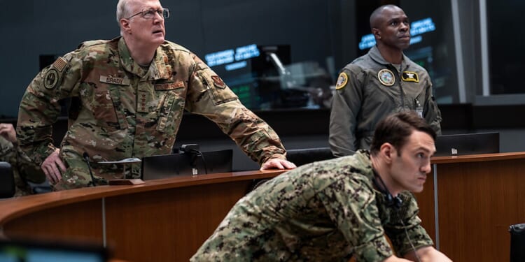 A still from the Netflix film "A House of Dynamite."