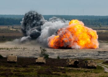 MICLIC detonation during a minesweeping training.