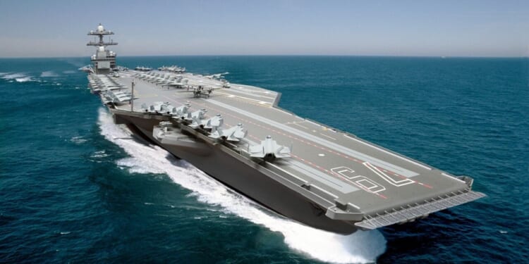 An artist's rendering of the USS John F. Kennedy (CVN-79).