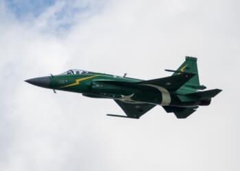 A Pakistani JF-17 in flight.