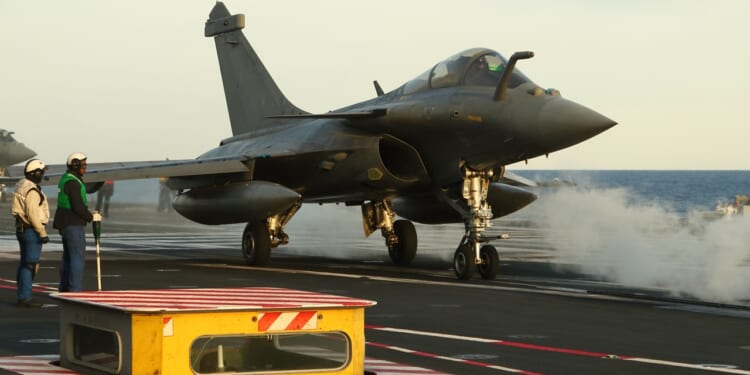 An aircraft carrier catapult.