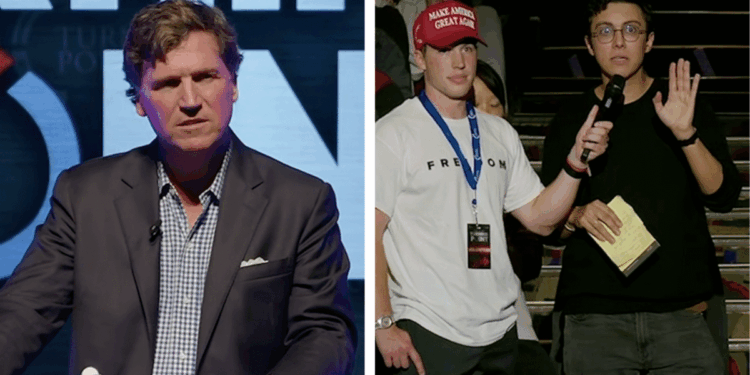 Tucker Carlson SNAPS at Heckler, Orders Him to Leave After Disrespectful Comment About Jesus Christ | The Gateway Pundit