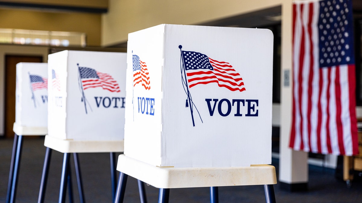 Voting booths ahead of Election Day