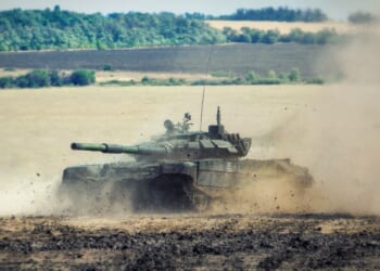 A Russian T-72 tank.