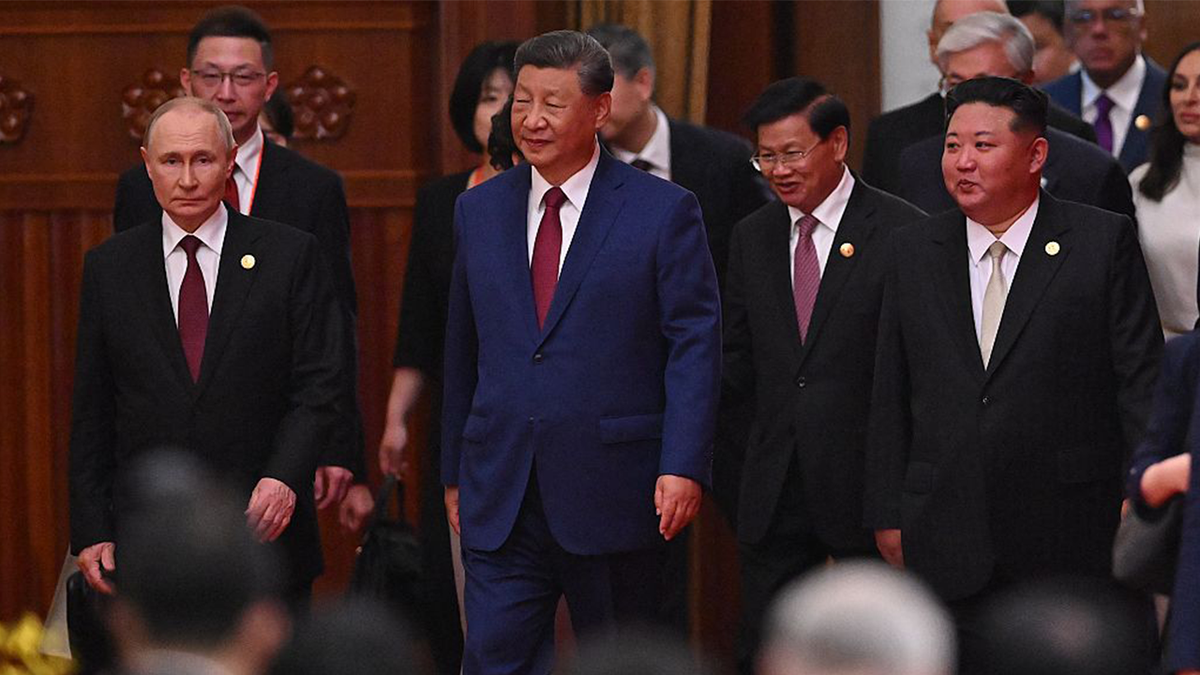 Putin, Xi and Kim in China