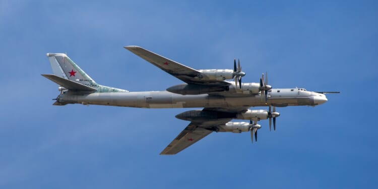 A Tu-95 bomber in flight.