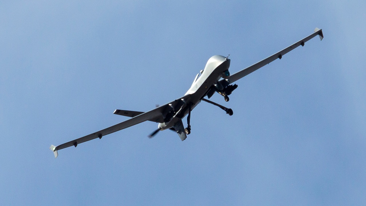 An MQ-9 Reaper drone in flight.