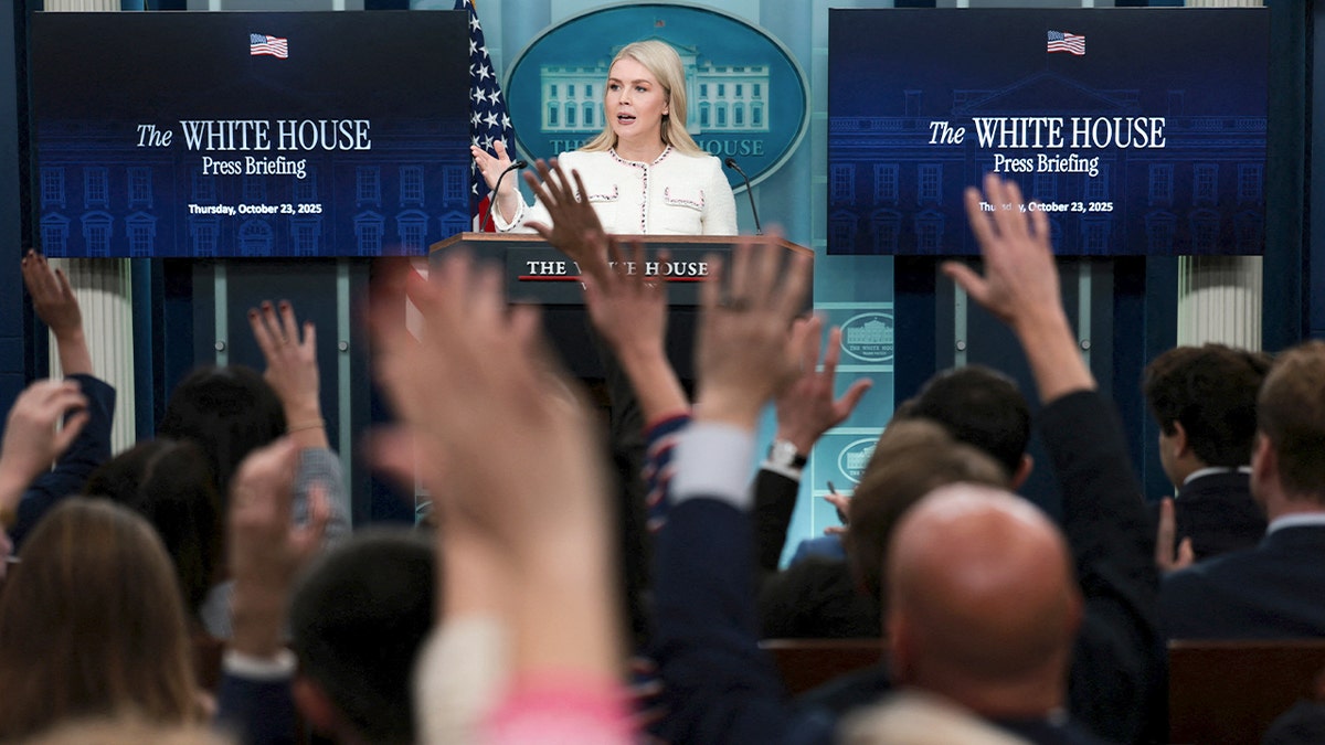 White House Press Secretary Karoline Leavitt answers questions