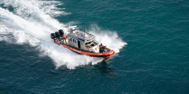 A US Coast Guard patrol vessel.