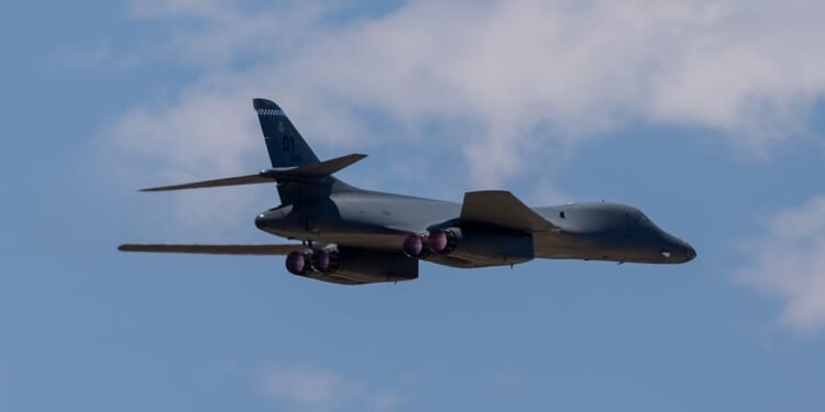 A B-1 Lancer in flight.