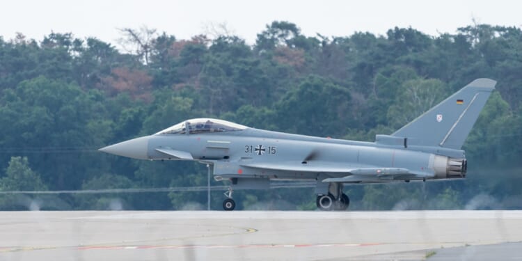 A German Eurofighter Typhoon.