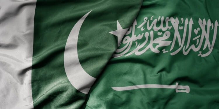 Flags of Pakistan and Saudi Arabia