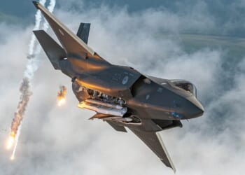 A Dutch F-35 in flight.