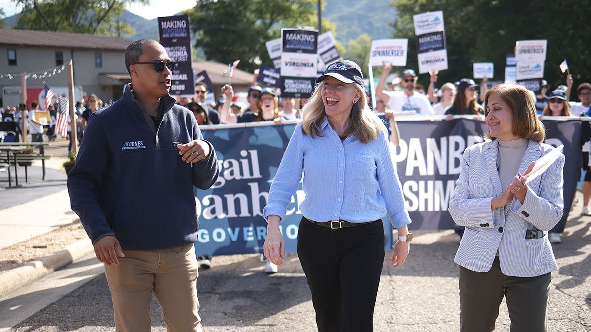 Virginia's top three Democrat candidates march in parade.