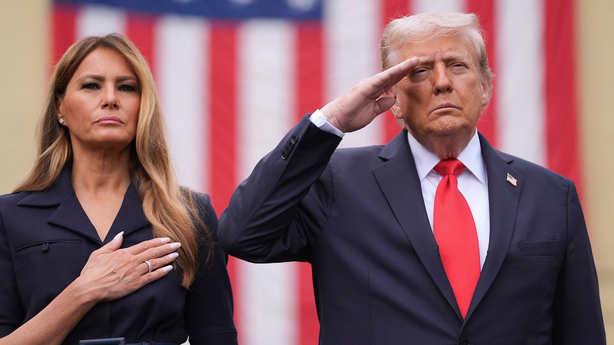 Donald Trump and Melania Trump at Pentagon