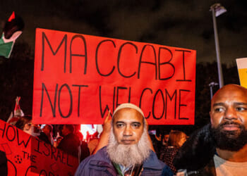 11 Arrested at Protests Against Israeli Football Team