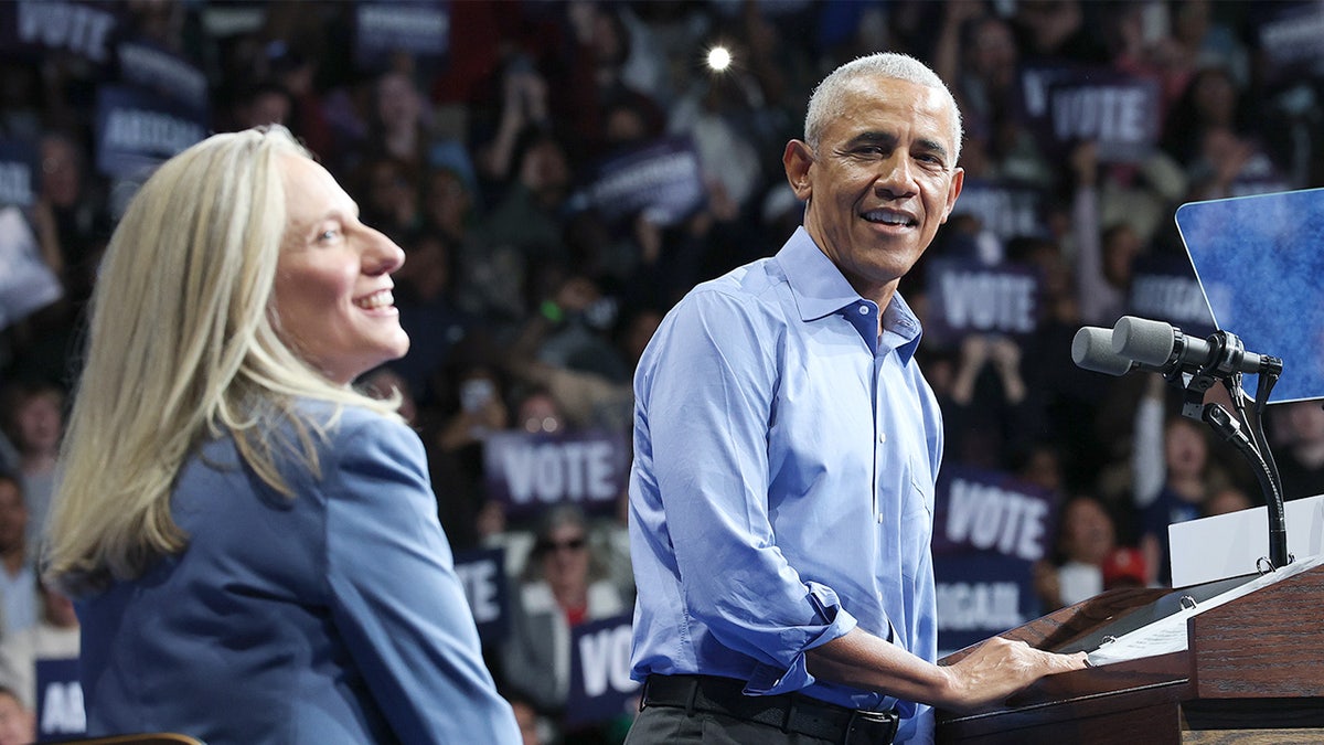Former President Obama at 2025 campaign rally