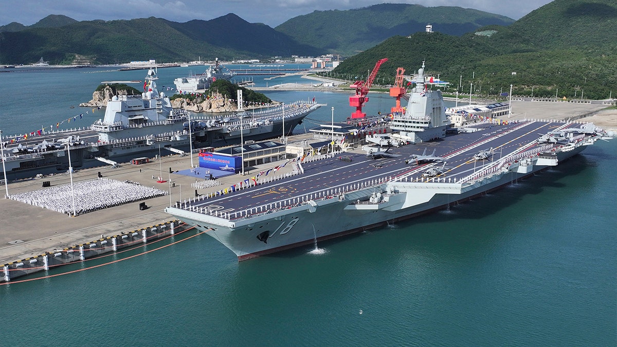 Chinese aircraft carrier Hainan province on Nov. 5.